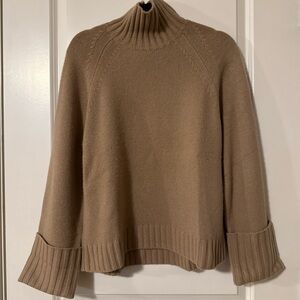 Aritzia Tan Mock Neck Sweater